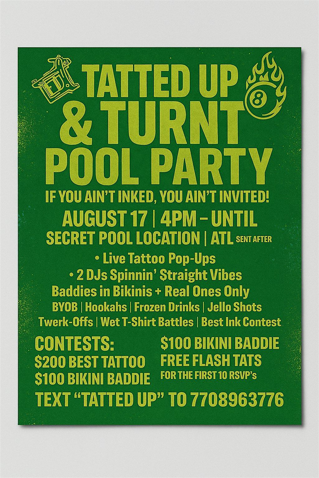 TATTED UP & TURNT: ATL’s Wildest Tattoo Pool Party | AllEvents