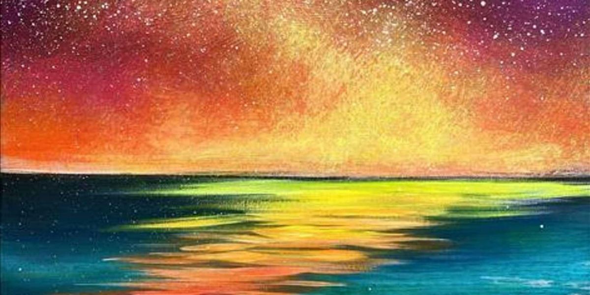 Galactic Beach With Flowers - Paint and Sip by Classpop!™, 5 June | Event in Austin | AllEvents
