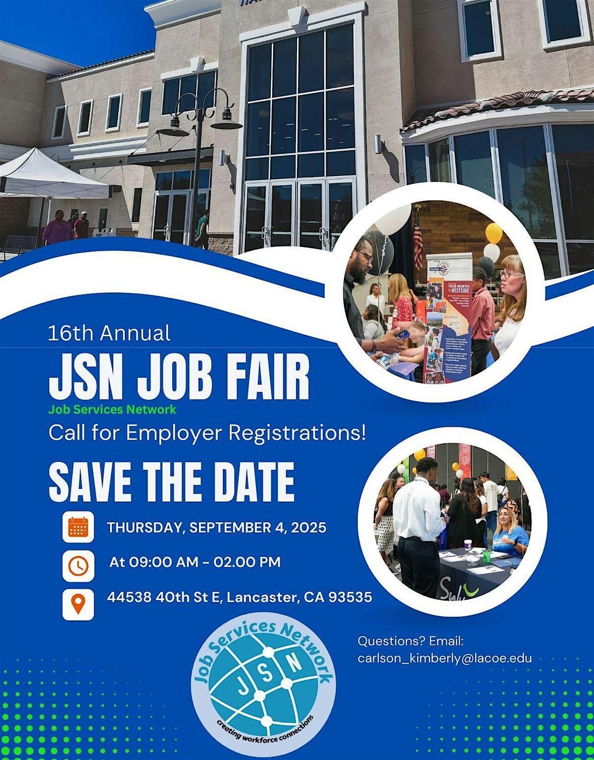 16th Annual Job Services Network Job Fair - Employer Registration, 4 September | Event in Lancaster | AllEvents