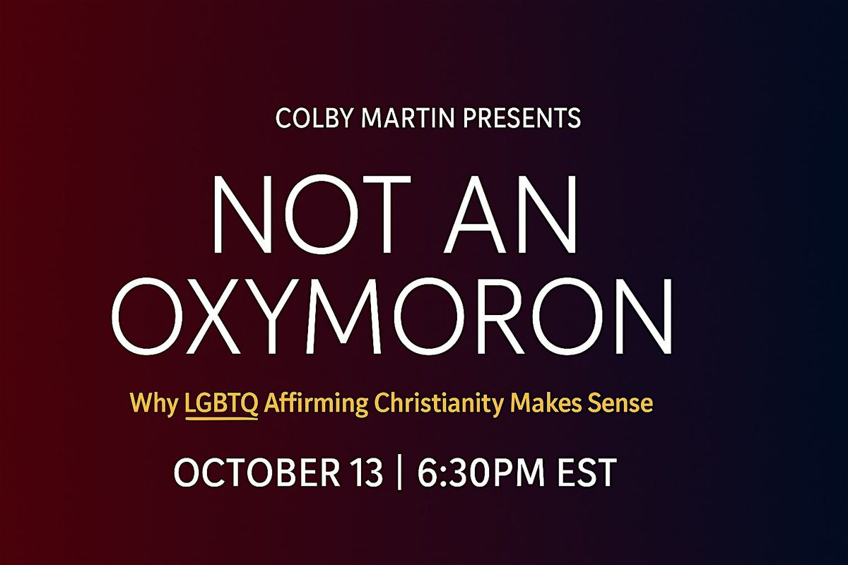 Colby Martin (Christian Best Selling Author of Unclobber) : Not an Oxymoron, 13 October | Event in Pittsburgh