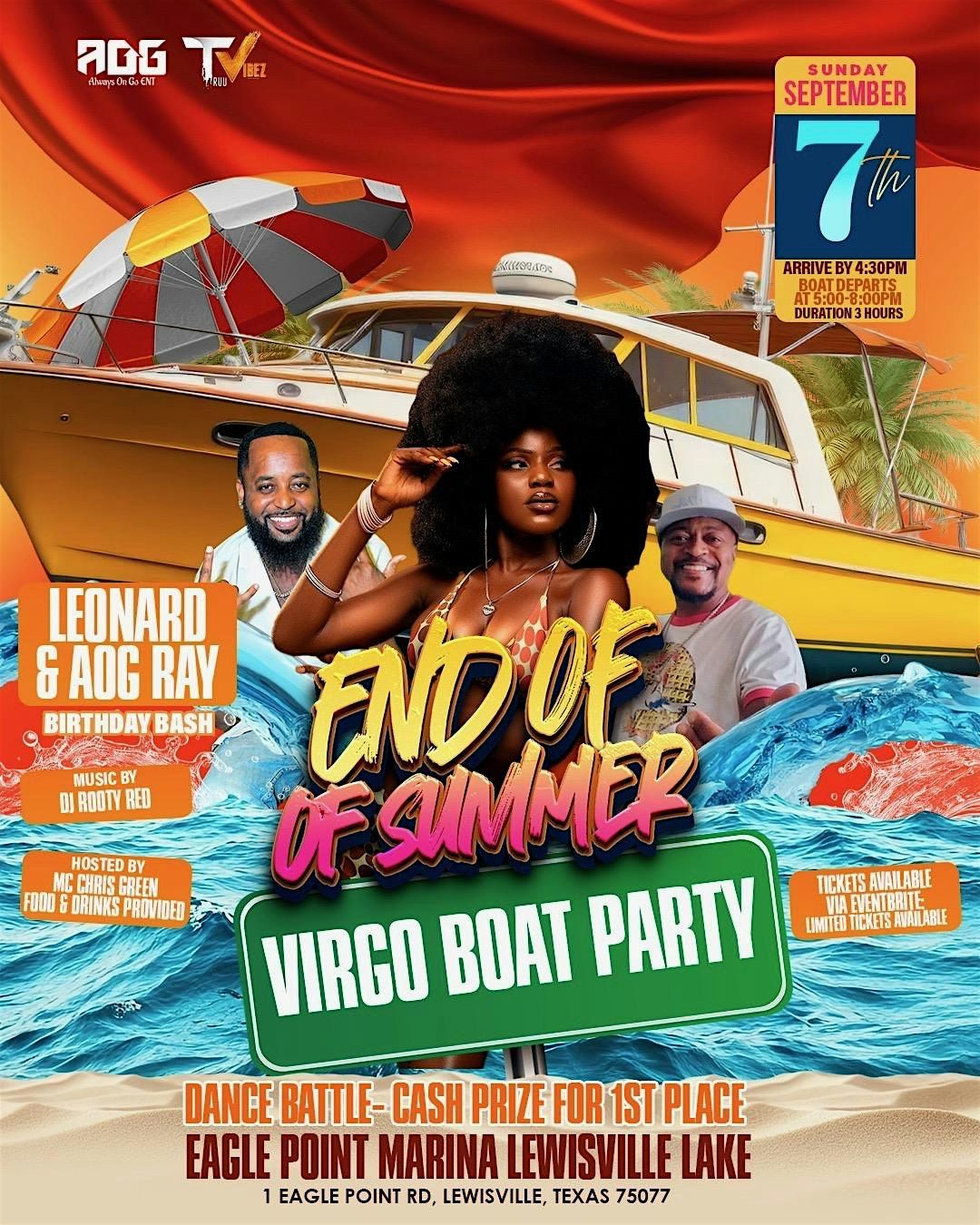 THE END OF SUMMER VIRGO BOAT PARTY, 7 September | Event in Lewisville | AllEvents
