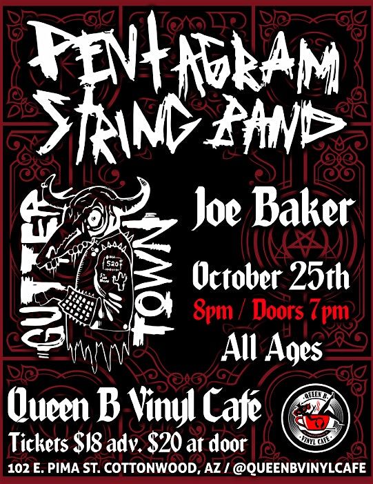 Pentagram String Band with Guttertown and Joe Baker, 25 October | Event in Cottonwood | AllEvents