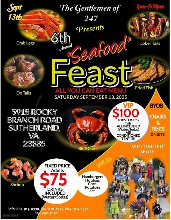 6th Annual Seafood Feast- All You Can Eat!, 13 September | Event in Sutherland | AllEvents