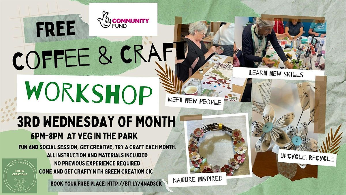 Monthly Coffee & Craft Session - Veg in the Park, 19 November | Event in Oldham | AllEvents