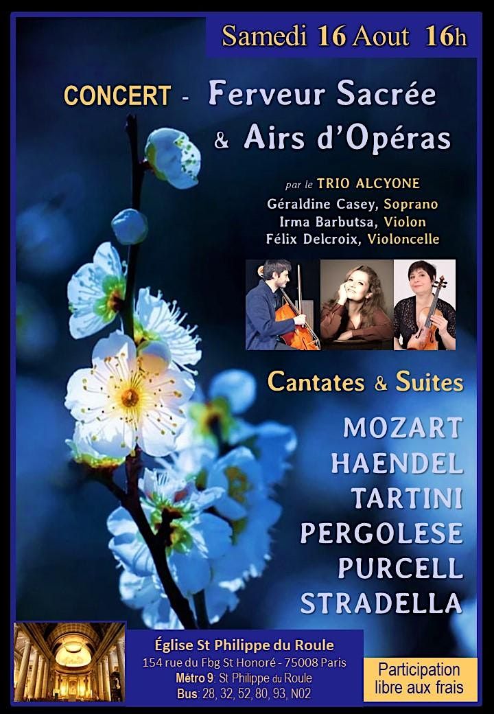 Récital: Soprano, Violon & Violoncelle, 16 August | Event in Paris | AllEvents