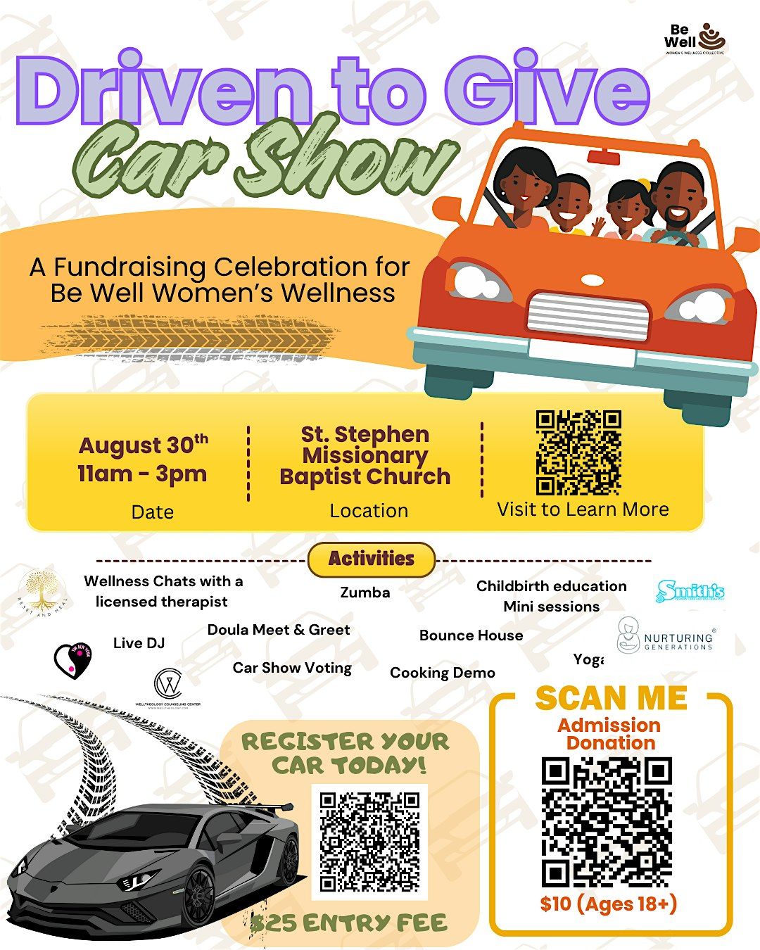 Driven to Give: A Community-Powered Wellness & Car Show Experience, 30 August | Event in Winston-Salem