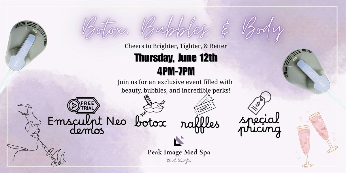 Botox, Bubbles & Body, 12 June | Event in Quincy | AllEvents
