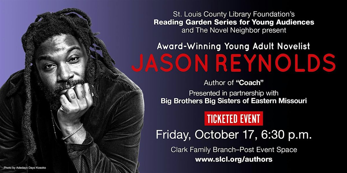 Author Event - Jason Reynolds, "Coach", 17 October | Event in St. Louis | AllEvents