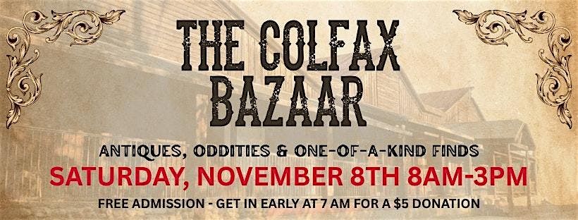 The Colfax Bazaar – Antiques, Oddities & One-of-a-Kind Finds, 8 November | Event in Colfax | AllEvents