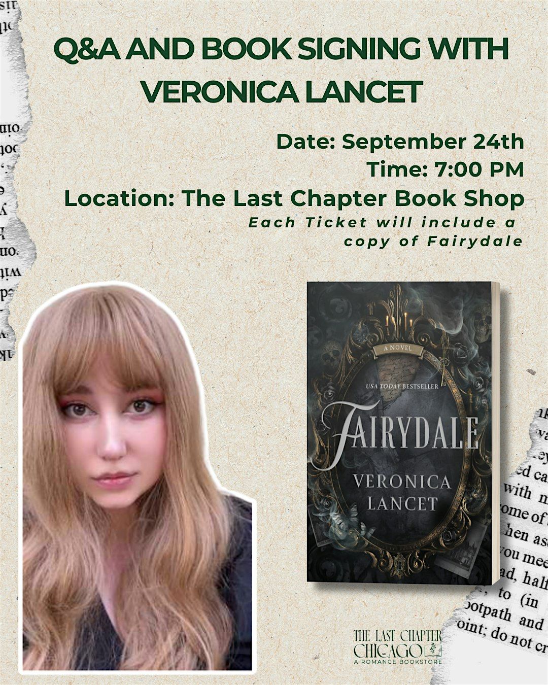 Q&A and Book Signing with Veronica Lancet, 24 September | Event in Chicago | AllEvents