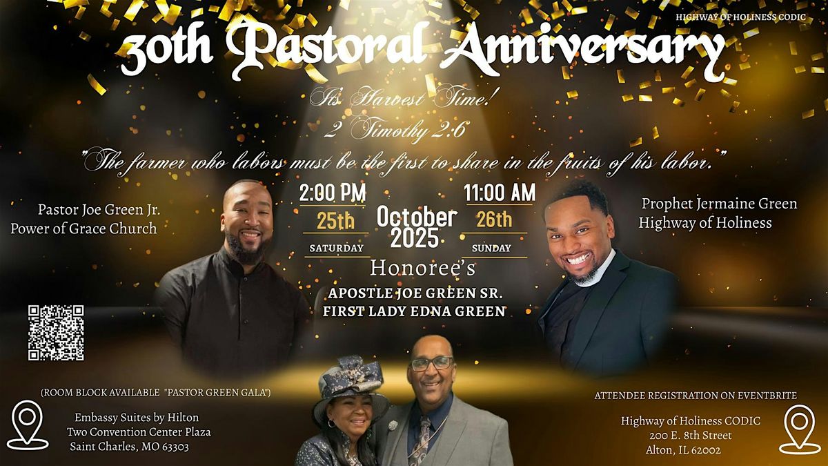 30th Pastoral Anniversary Gala “It’s Harvest Time”, 25 October | Event in Saint Charles | AllEvents