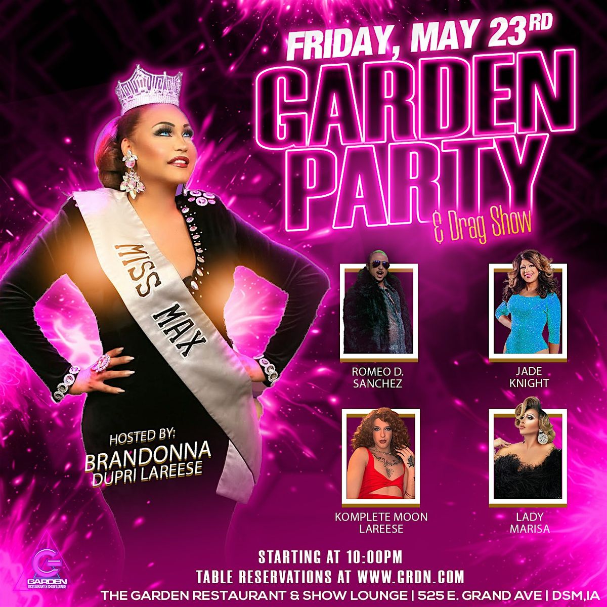 Fri May 23 Drag Show - 10pm Table Reservation, 23 May | Event in Des Moines | AllEvents