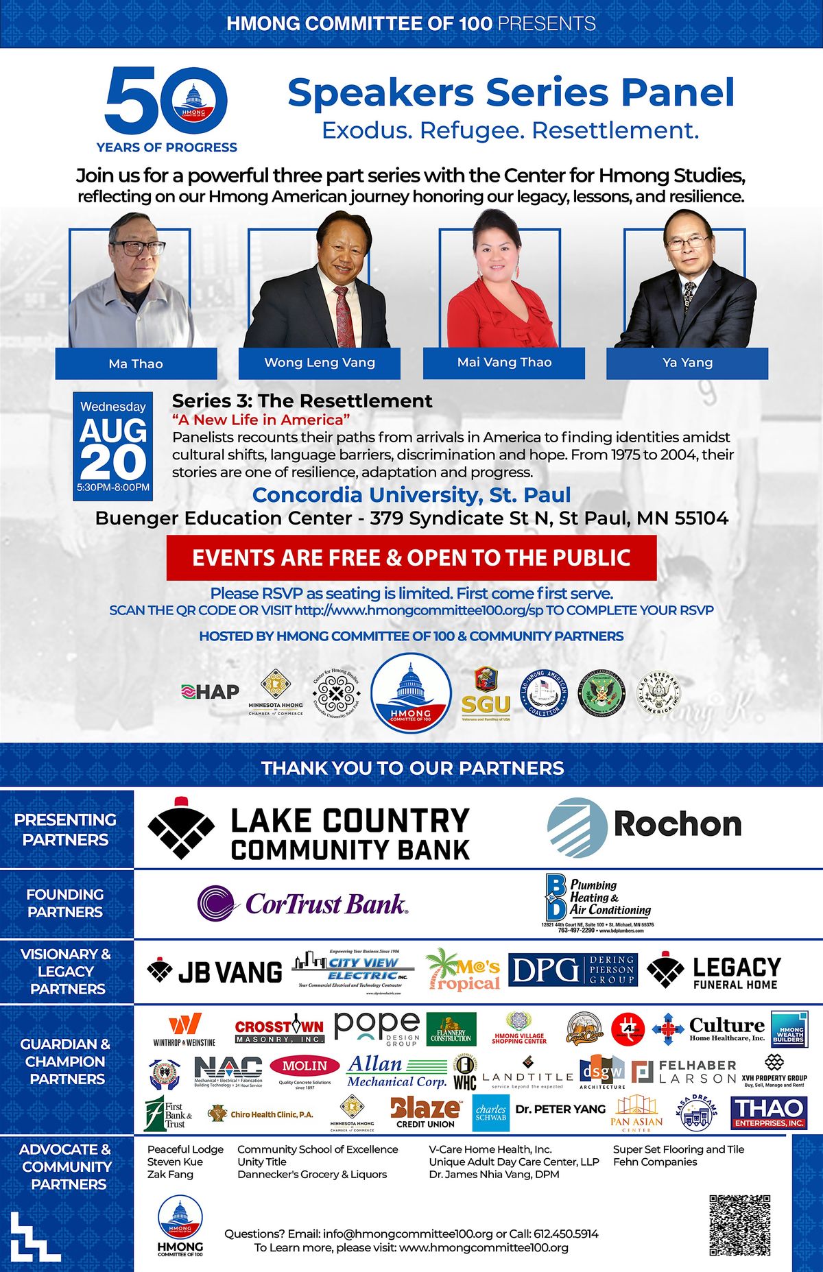 The Resettlement - Hmong 50 Years of Progress Speaker Series Panel 3, 20 August | Event in Saint Paul | AllEvents