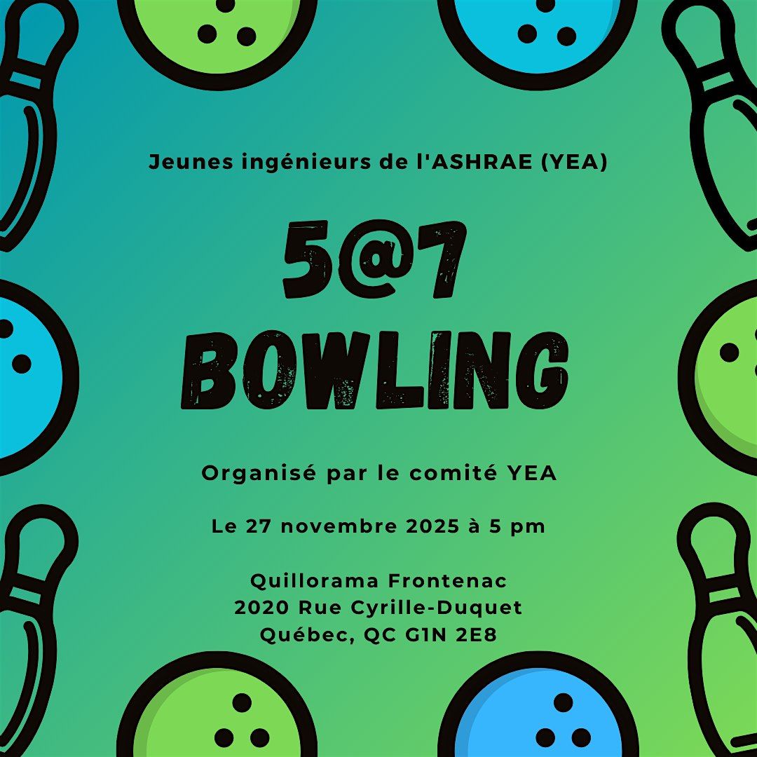 Bowling YEA ASHRAE Québec 2025, 27 November | Event in Québec | AllEvents