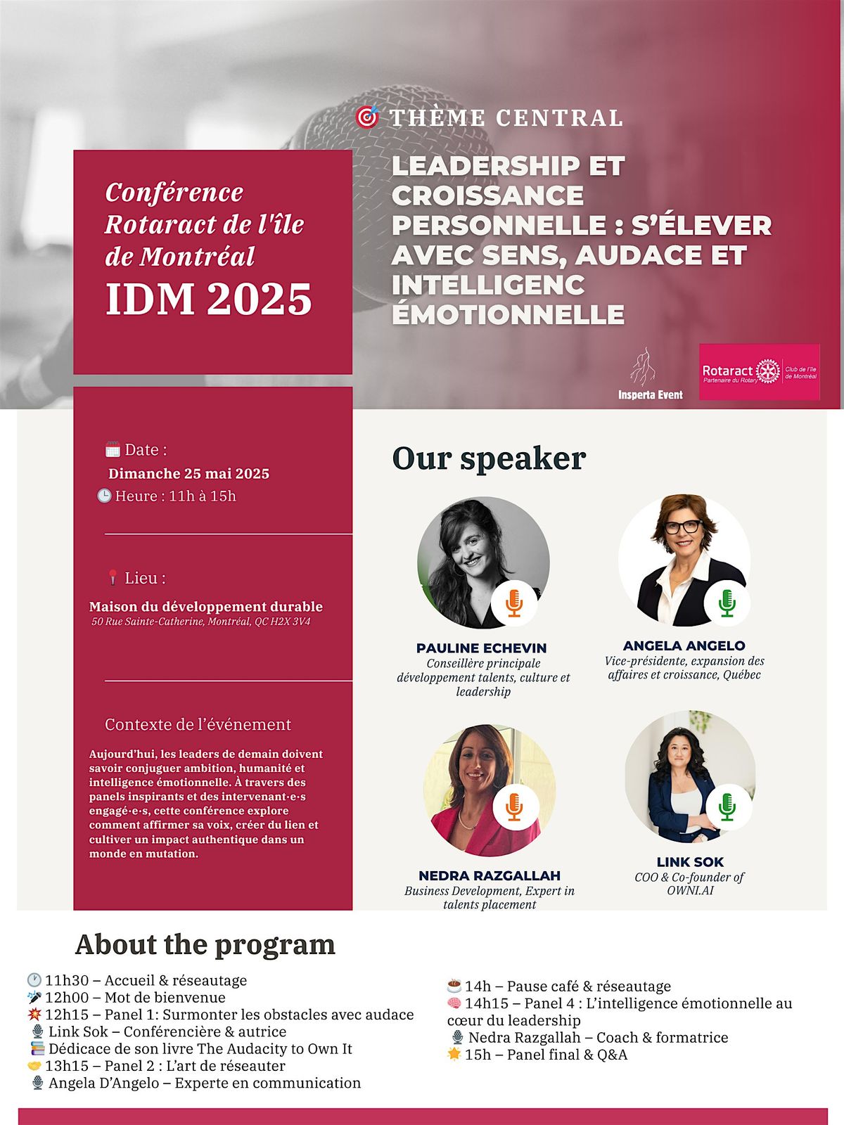 Conférence : Leadership et croissance personnelle, 25 May | Event in Montréal | AllEvents