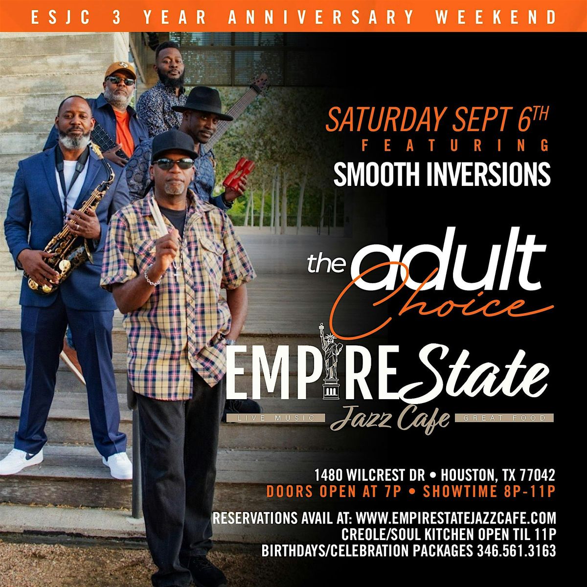 9/6 - ESJC 3 Yr Anniversary Celebration with Smooth Inversions *, 6 September | Event in Houston | AllEvents