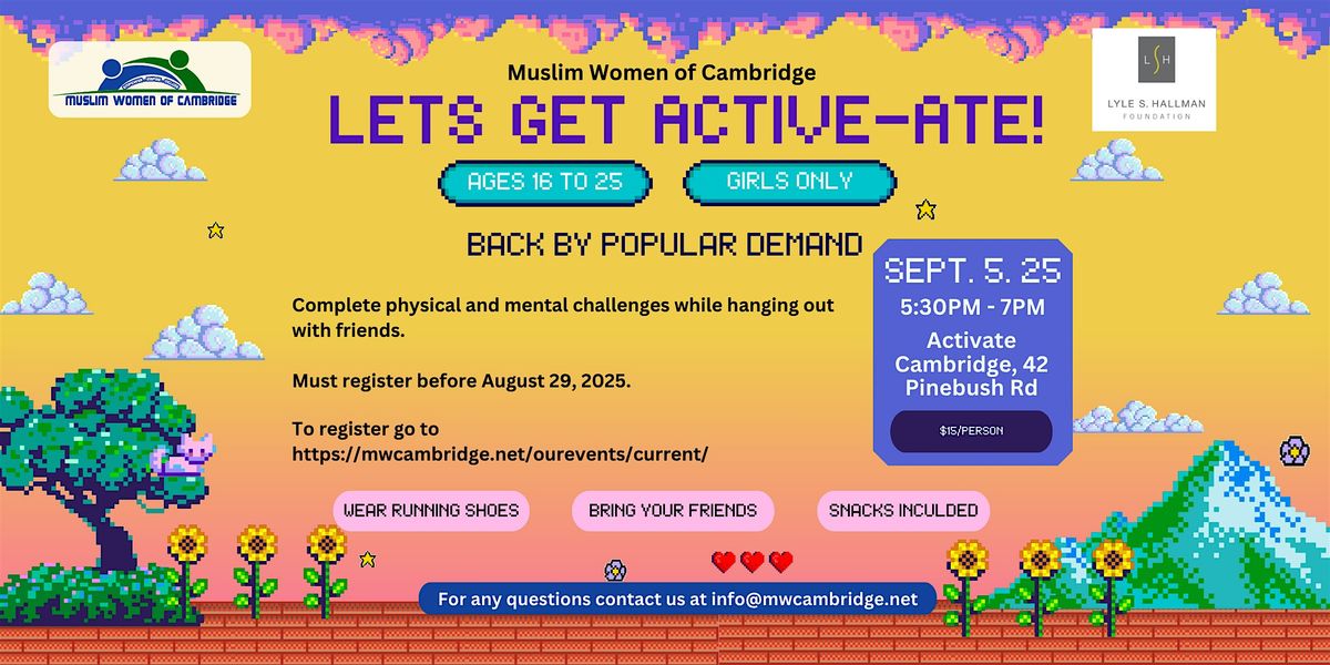 Let's Get Active-Ate!, 5 September | Event in Cambridge | AllEvents
