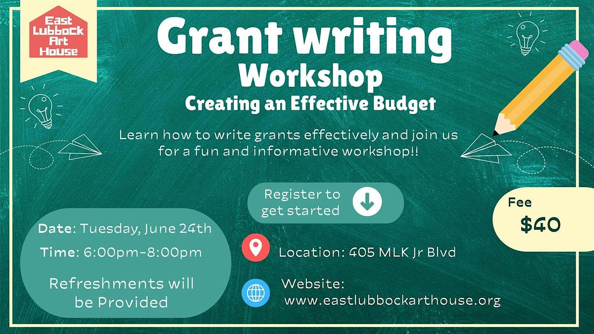 Grant Writing Workshop: Mastering Budgets, 24 June | Event in Lubbock | AllEvents