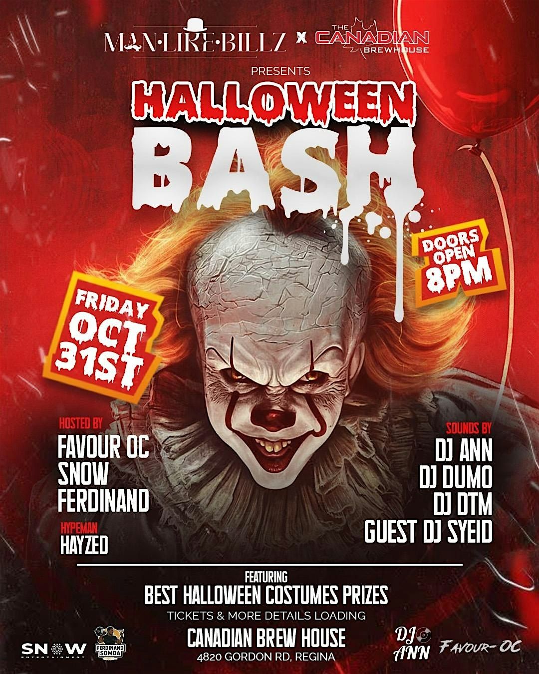 HALLOWEEN BASH, 31 October | Event in Regina | AllEvents