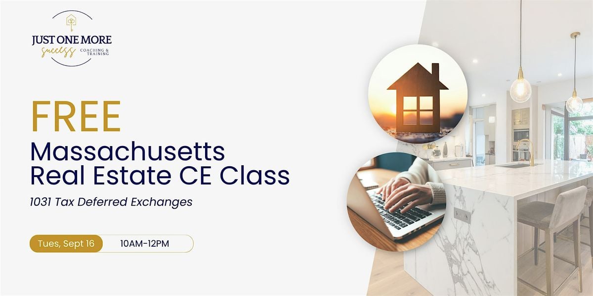 FREE 1031 Tax Deferred Exchanges CE Class, 16 September | Event in Beverly | AllEvents