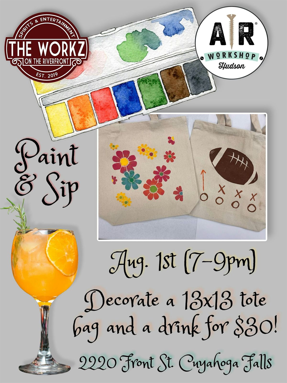 PAINT AND SIP (WITH AR HUDSON), 1 August | Event in Cuyahoga Falls | AllEvents