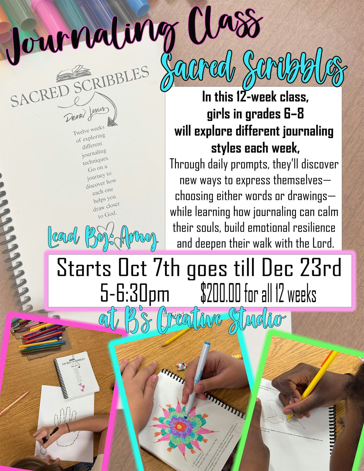 Sacred Scibblings- Journaling for Girls (6-7-8 graders) | Event in Springfield | AllEvents