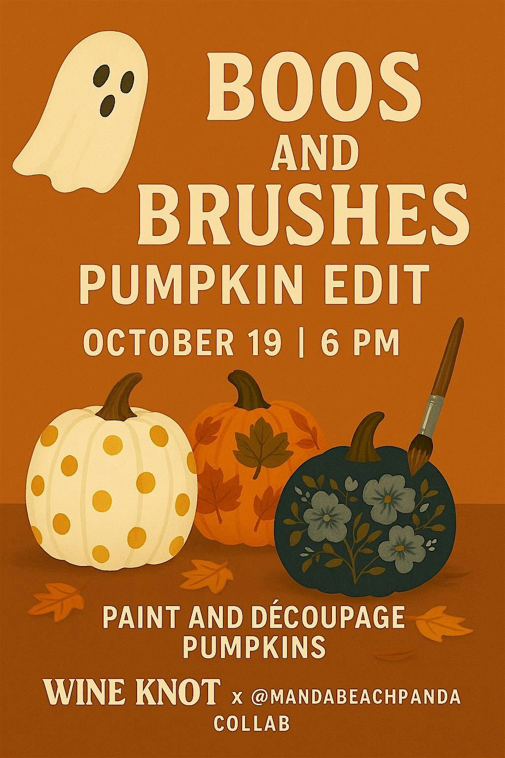 Boos & Brushes: Pumpkin Edit, 19 October | Event in Wilmington | AllEvents