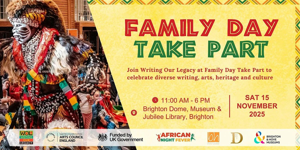 Writing Our Legacy @ Family Day Take Part, 15 November | Event in Brighton and Hove | AllEvents