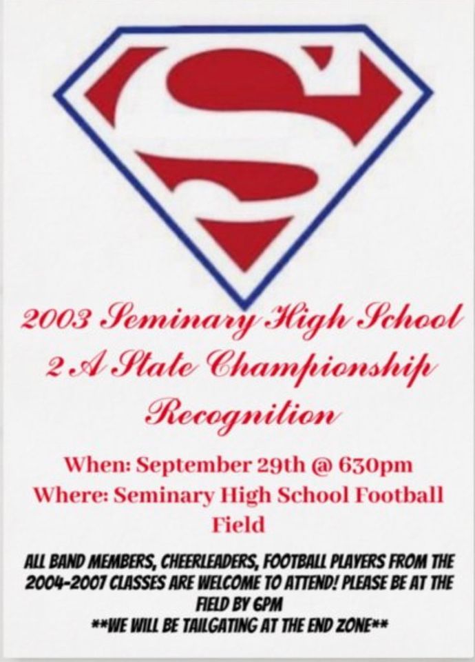 Recognition of the 2003 2A State Championship Team Football, Cheerleading, Band & Fans