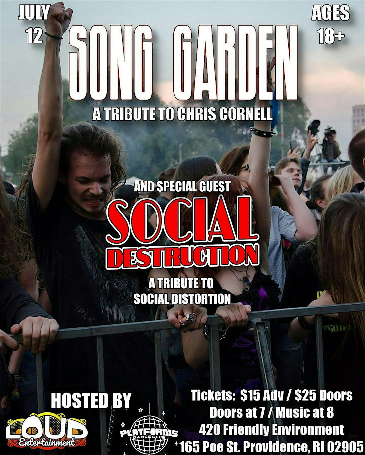 Chris Cornell and Social Distortion Tribute Show, 12 July | Event in Providence | AllEvents