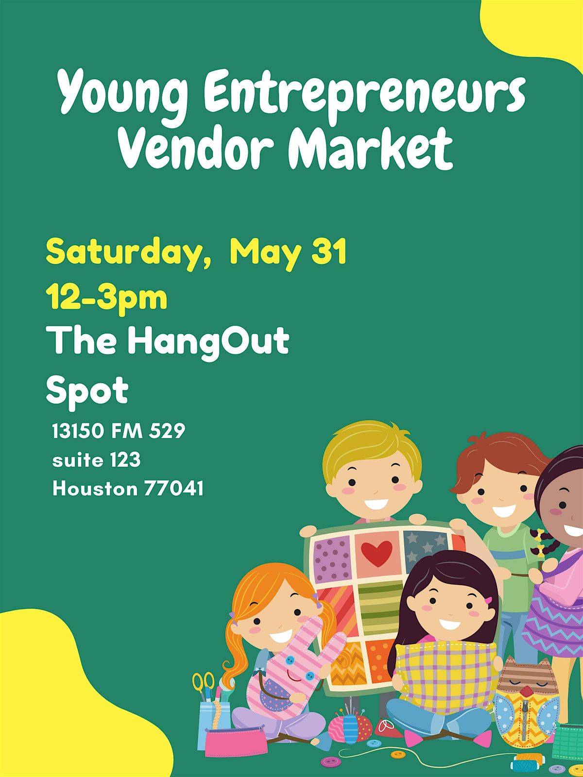Young Entrepreneurs Vendor Market, 31 May | Event in Houston | AllEvents