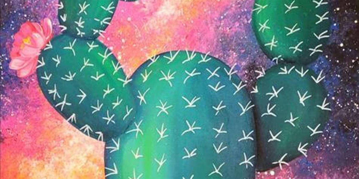 Galactic Blooming Cactus - Paint and Sip by Classpop!™, 26 June | Event in Pasadena | AllEvents