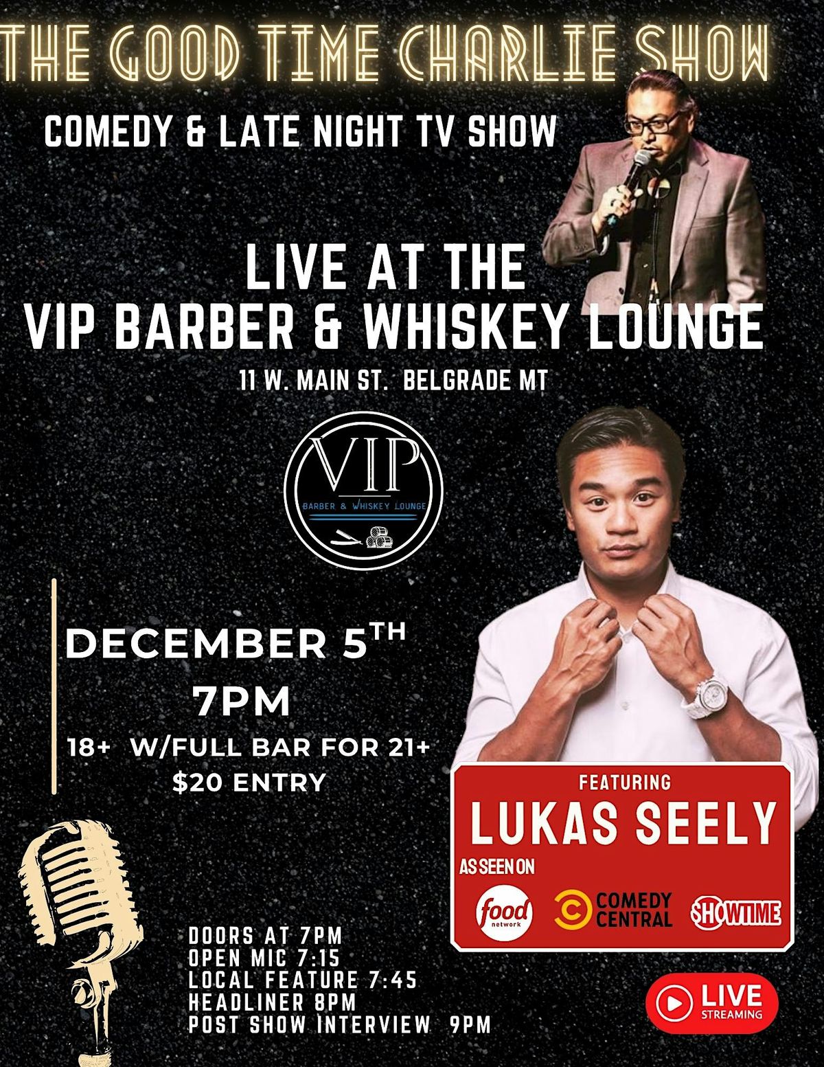 The Good Time Charlie Show w/ Lukas Seely, 5 December | Event in Belgrade | AllEvents