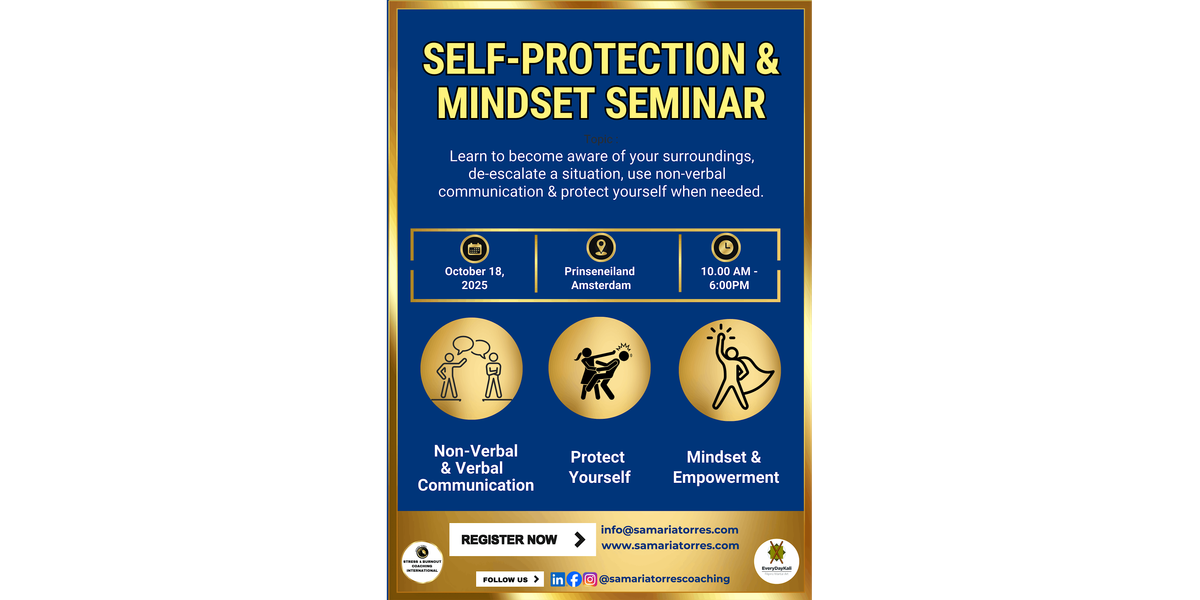 Self-Protection and Mindset Seminar, 18 October | Event in Amsterdam | AllEvents