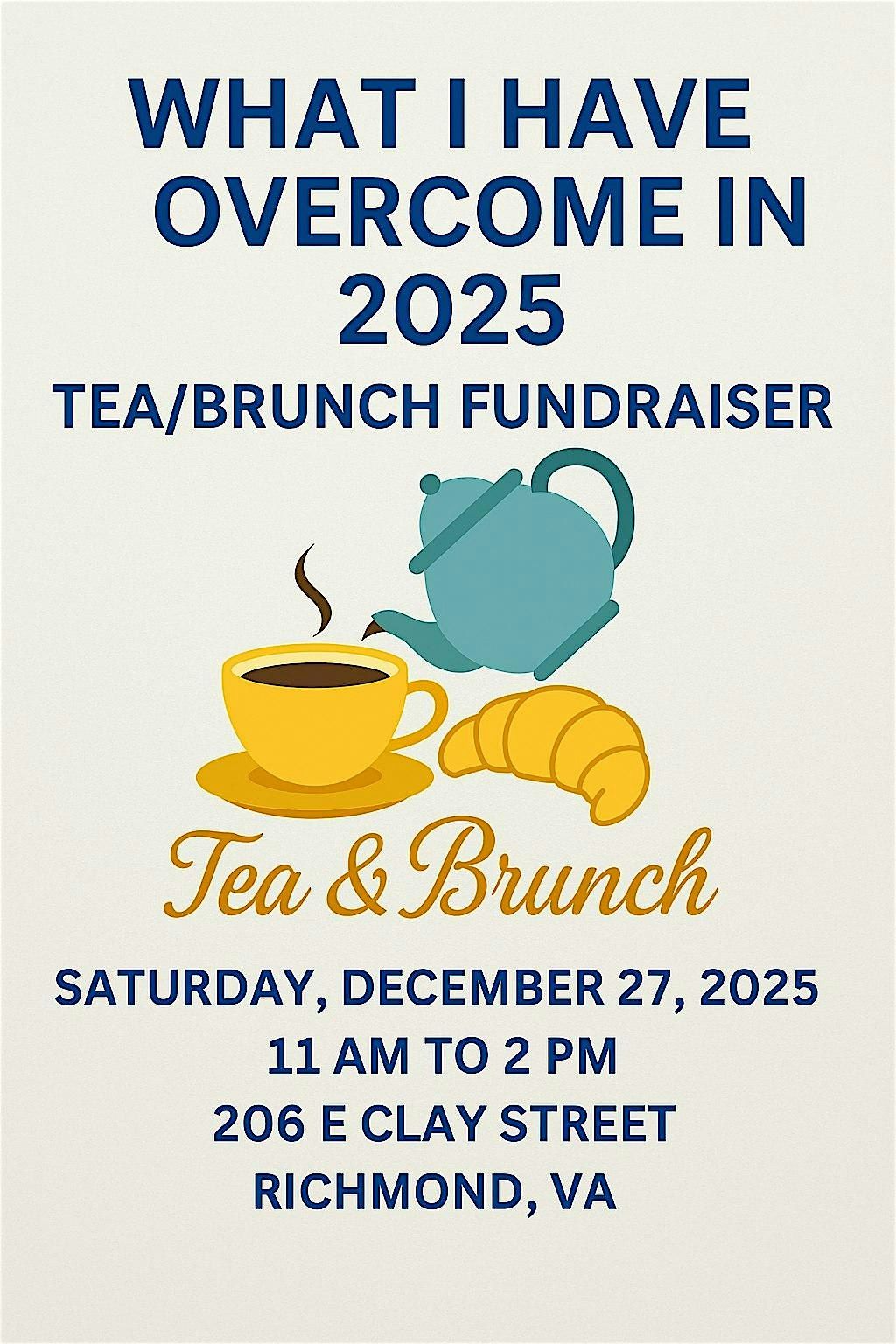 What I Have Overcome in 2025 Fundraiser, 27 December | Event in Richmond | AllEvents