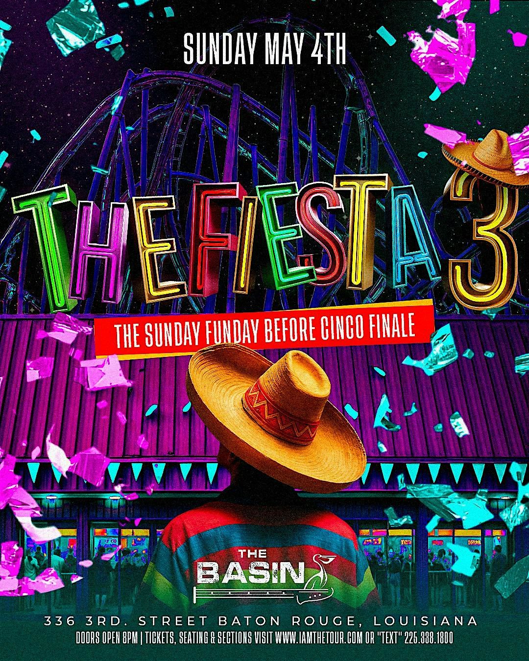 "The Fiesta 3" Pre-Cinco De Mayo | The Basin | Baton Rouge, LA, 4 May | Event in Baton Rouge | AllEvents