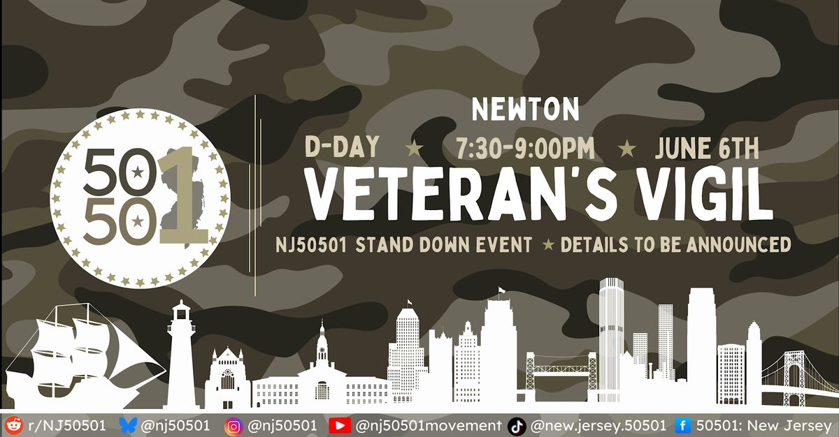 NJ 50501 - Newton - Veterans’ Vigil, 6 June | Event in Newton | AllEvents