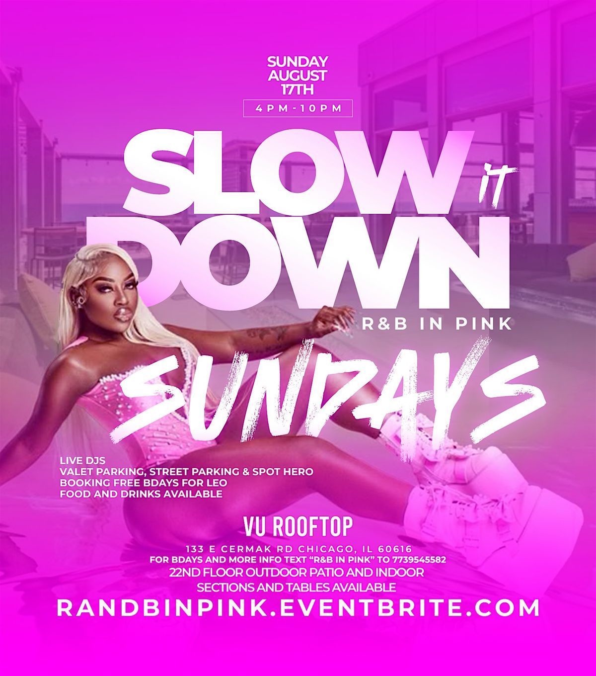 Slow It Down Sundays “R&B in Pink”, 17 August | Event in Chicago | AllEvents