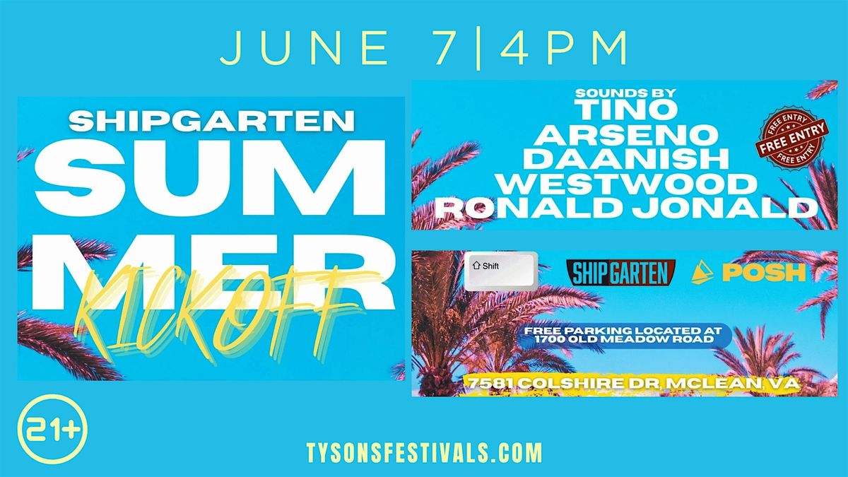 Shipgarten Summer Kickoff, 7 June | Event in Mclean | AllEvents