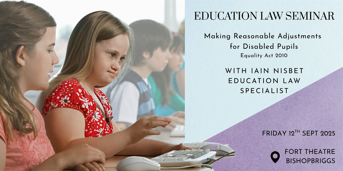 Education Law Seminar (Equality Act 2010), 12 September | Event in Bishopbriggs | AllEvents
