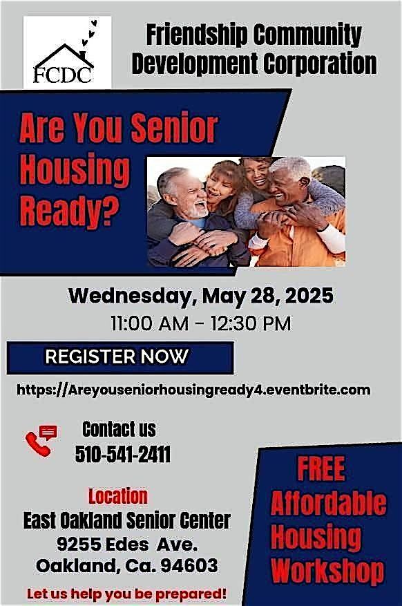 Are You Senior Housing Ready?, 28 May | Event in Oakland | AllEvents