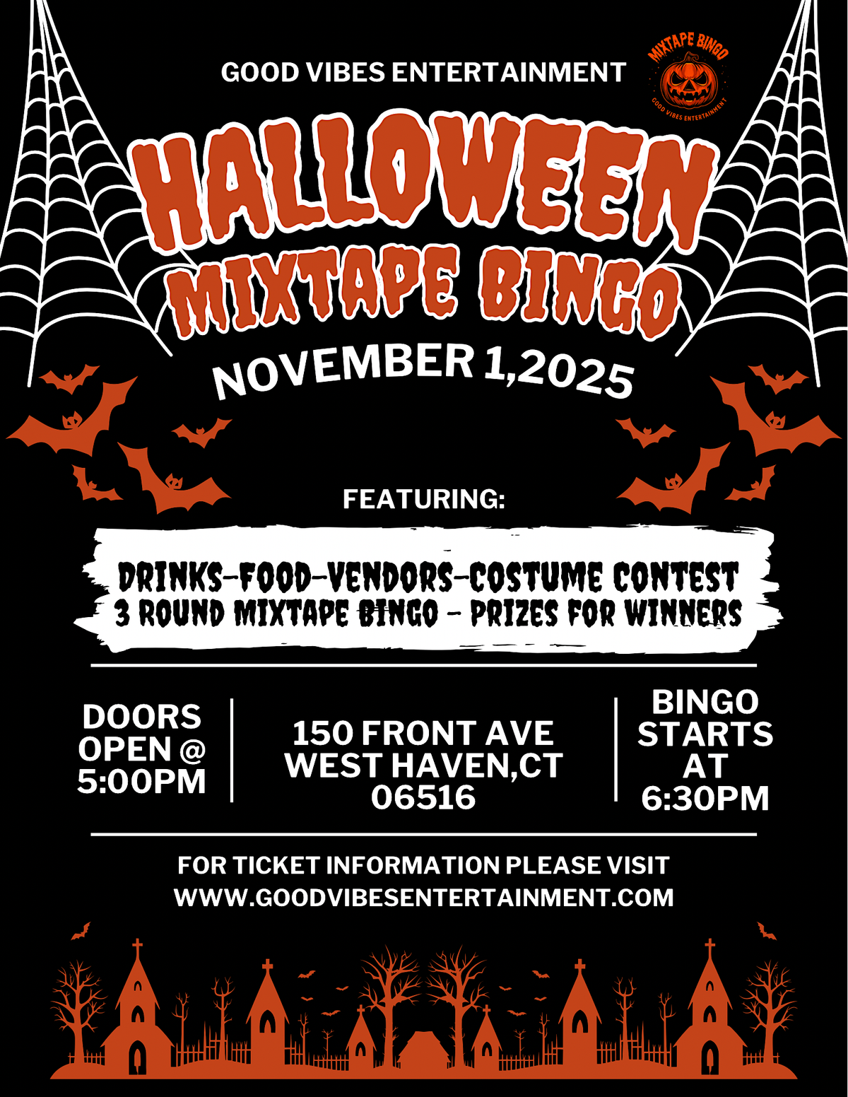Halloween Mixtape Bingo, 1 November | Event in West Haven | AllEvents