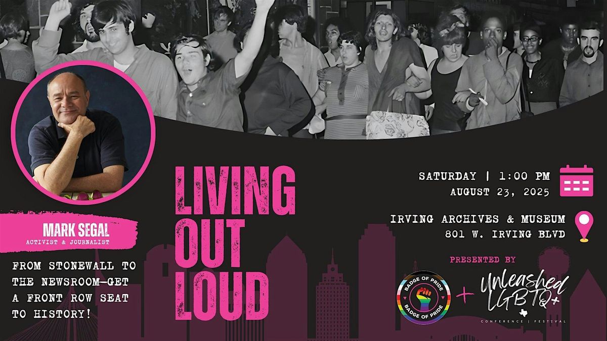Living Out Loud Talk | Mark Segal, 23 August | Event in Irving | AllEvents