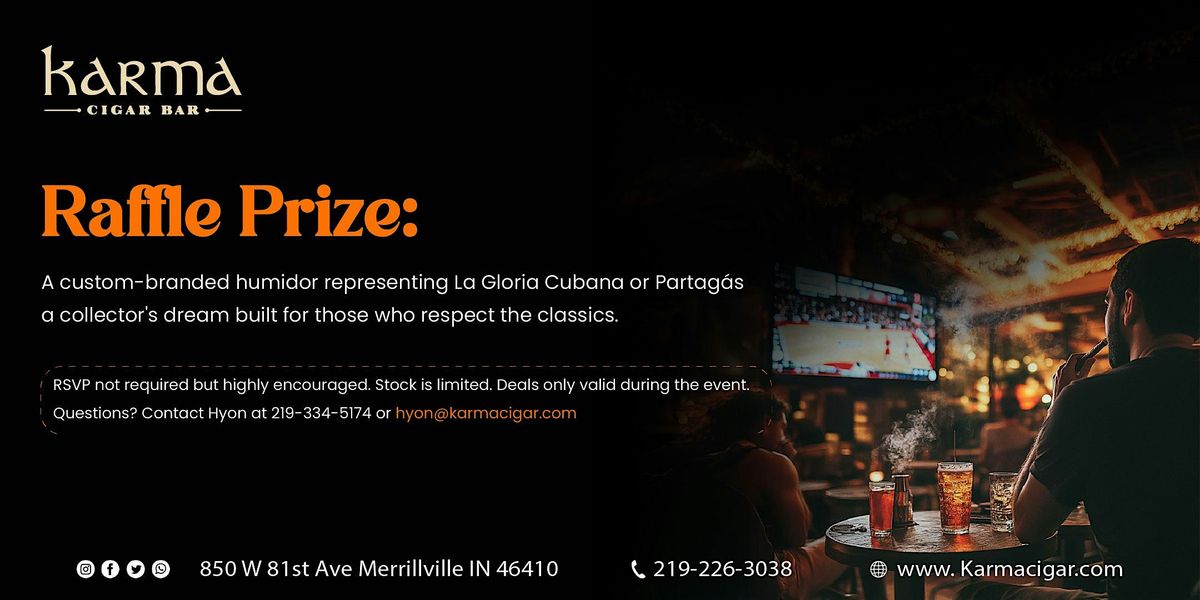 La Gloria Cubana & Partagás Cigar Night, 25 September | Event in Merrillville | AllEvents