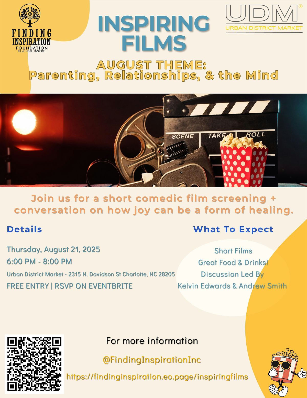 Inspiring Films - August Theme: Parenting, Relationships, & The Mind, 21 August | Event in Charlotte | AllEvents