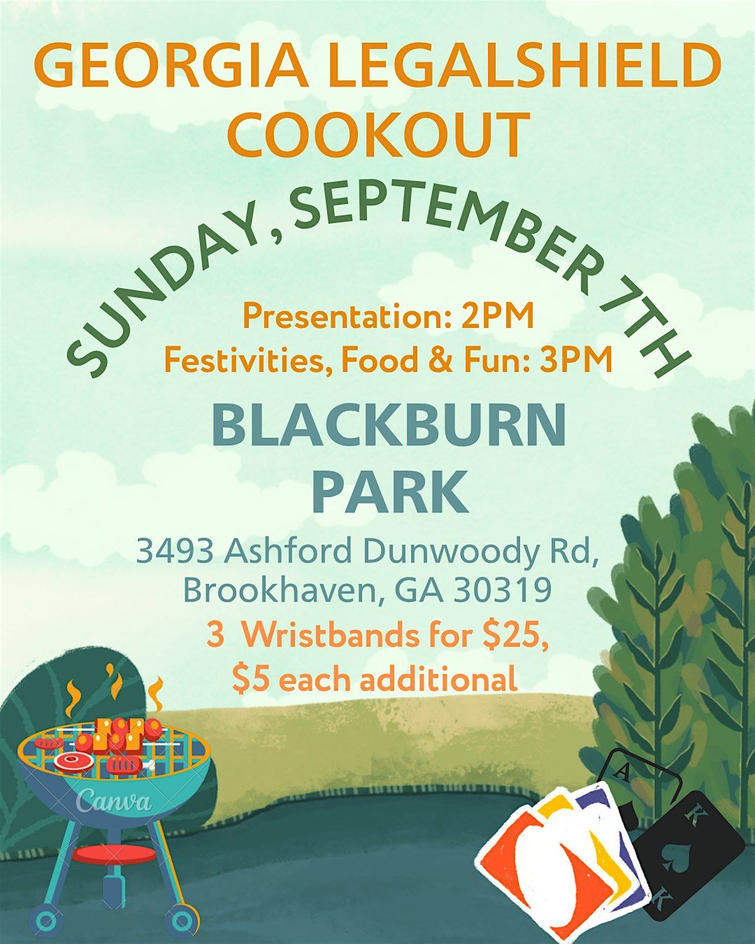 LegalShield Of Georgia COOKOUT at Blackburn Park * Sunday, September 7th*, 7 September | Event in Brookhaven