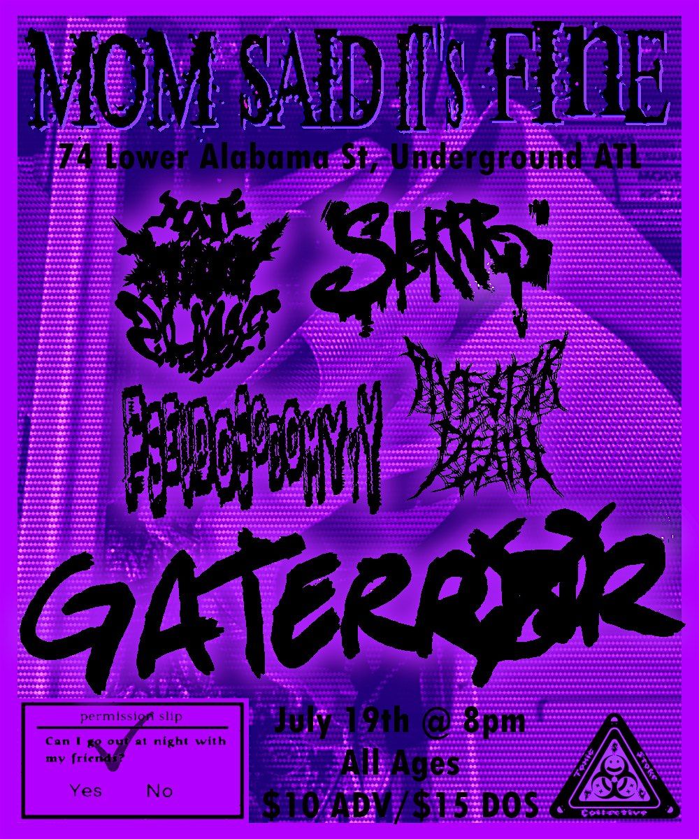 GATERROR, SLERRP, FIVE STAR DEATH, HATESPAWNSLIME, PSEUDOSODOMYYY, 19 July | Event in Atlanta | AllEvents