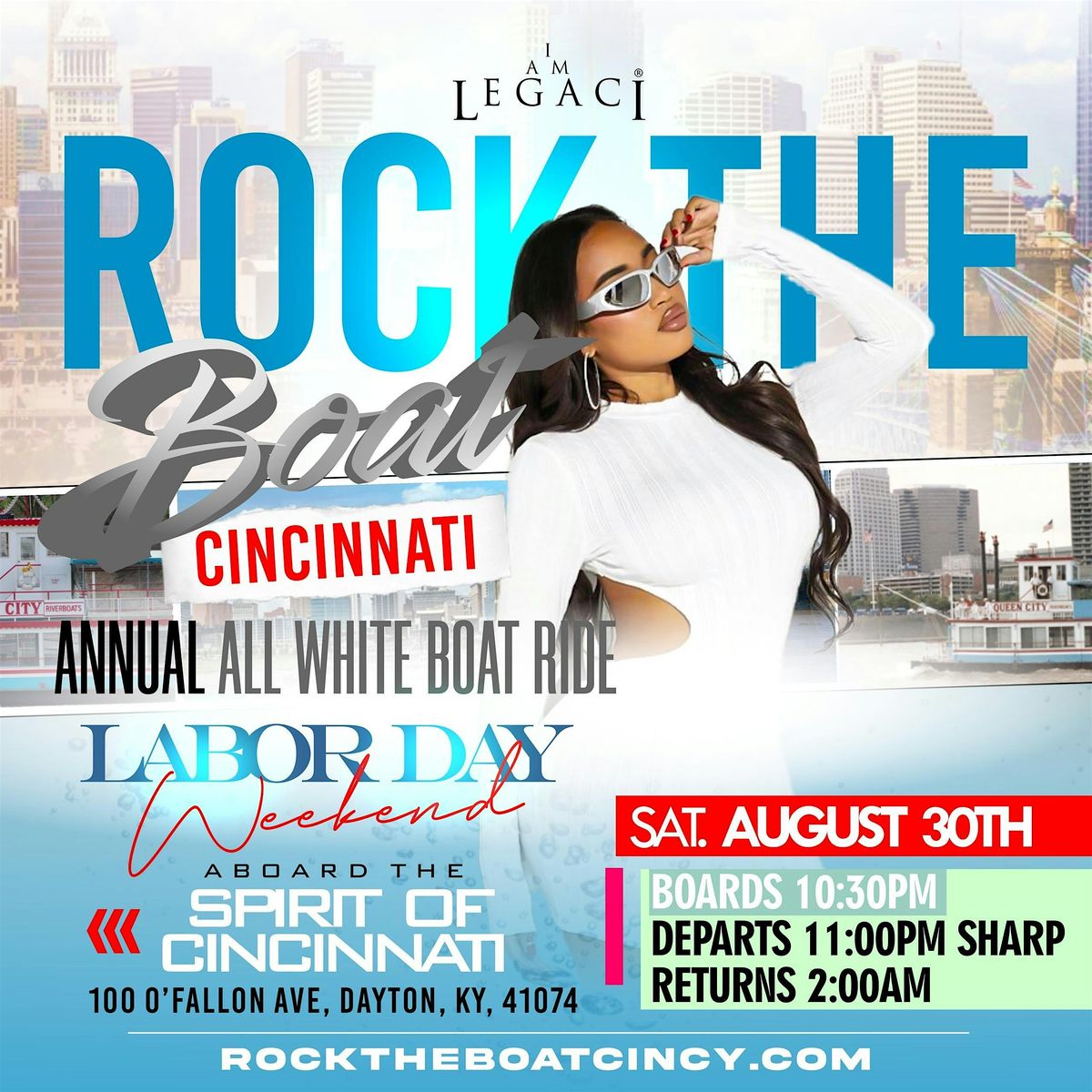 ROCK THE BOAT CINCINNATI ALL WHITE BOAT RIDE LABOR DAY WEEKEND 2025, 30 August | Event in Dayton | AllEvents