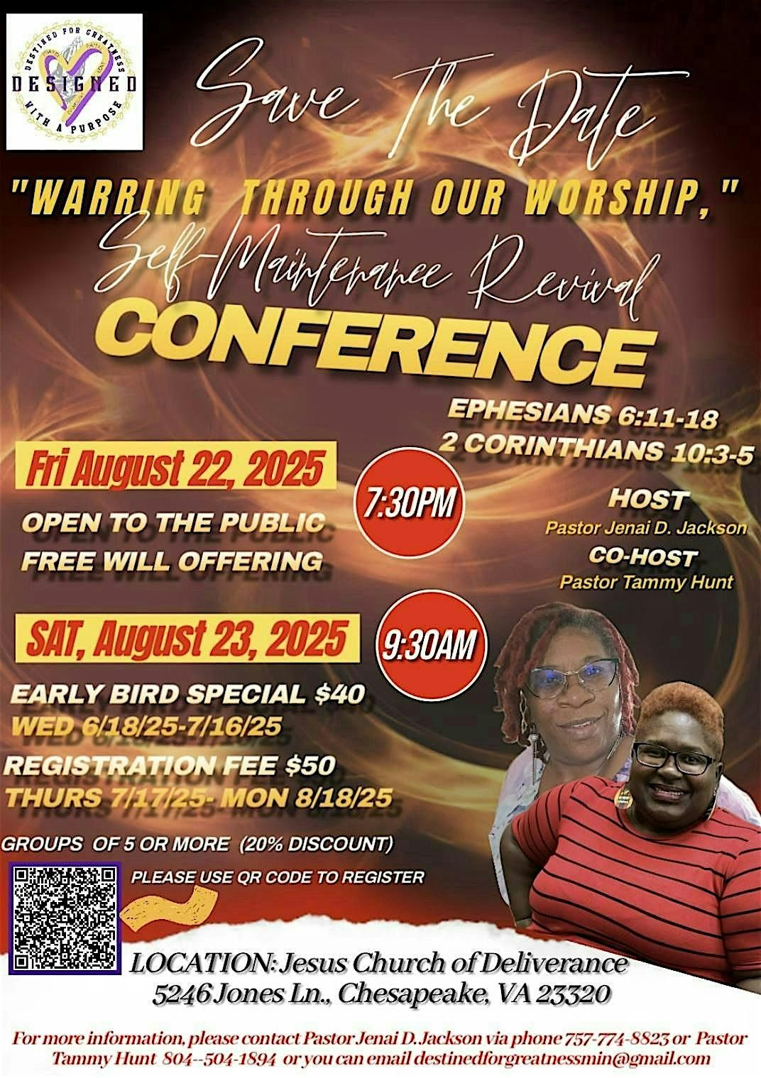 Warring In Worship Conference, 22 August | Event in Chesapeake | AllEvents