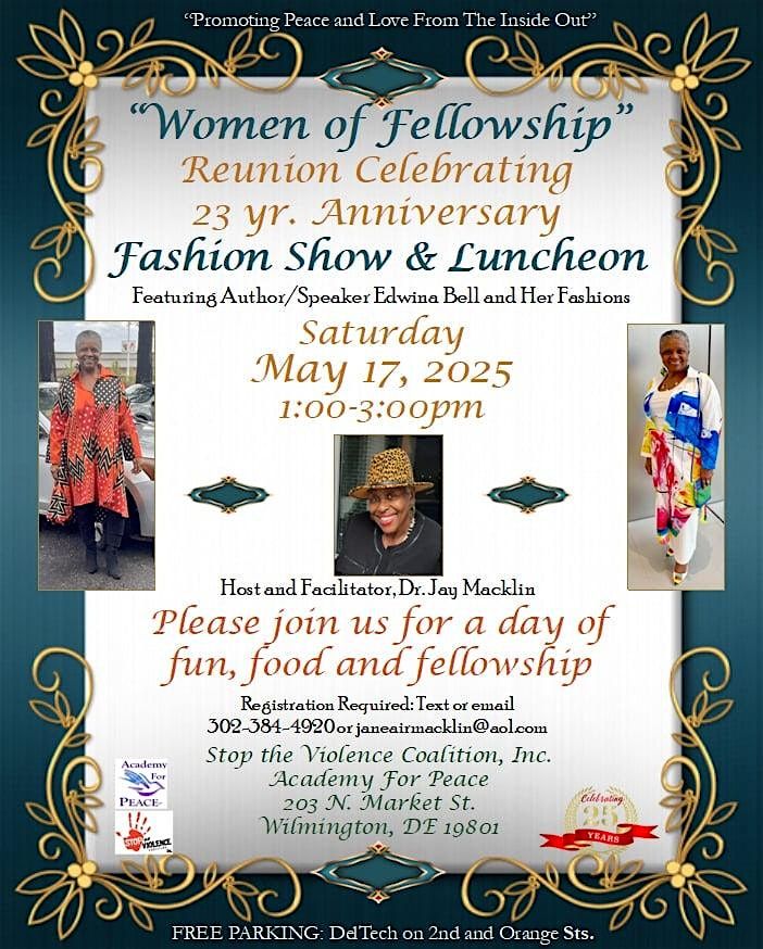 Women Of Fellowship Reunion "Fashion Show & Luncheon" 23 yr. Anniversary, 17 May | Event in Wilmington